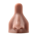 Flesh-colored silicone nose model for piercing practice and jewelry display - Brown Nose