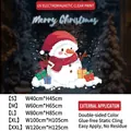 Christmas snowman static window cling with Merry Christmas text and colorful gift boxes - Small (40*45CM)