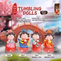 Set di 4 statuette oscillanti in stile dinastia Tang con strumenti musicali tradizionali - 1088-37 Piccolo Set di 4
