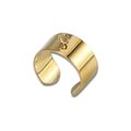 Base de anillo ajustable de acero dorado con anilla para creación de joyas DIY fondo blanco - 6mm / Dorado