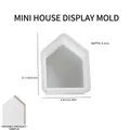 Small house-shaped silicone mold for DIY resin ornaments with 3.1cm thickness and house finish - House-Small