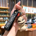 Cartoon Monster Schlüsselanhänger mit schwarzem Death Note Band und Golddetails - B218-3 Buji / Groß