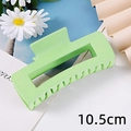 Light green matte rectangular hair claw clip 10.5cm for thick hair styling - Matte Light Green (S150-55) / 10.5cm