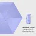 Mini lavender purple flat umbrella for sun and rain with a compact 15cm folded size - No Box / Light Purple