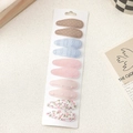 Lot de 10 barrettes à cheveux en tissu imprimé floral pour petites filles - Couleurs Mélangées-Marron Bleu Rose Beige