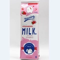 Pink strawberry milk carton pencil case with cute cartoon print and large capacity - Small Strawberry