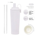 Weißer 830ml Edelstahl-Thermobecher mit Keramikbeschichtung und Magnet-Tragegriff - 830ml / Weiß