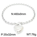 Steel Heart Necklace (KN230528-K)