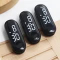 Three-piece LED digital movement set for watches featuring red time display on black casing - White LED Mi 3