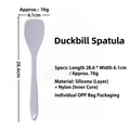 Spatola per insalata grigia in silicone con anima in nylon, misure 28,6 x 6,1 cm - Spatola a Becco d'Anatra / Grigio Solido