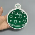 Groene kerstbalvormige geschenkzak met witte sterren en hartpatronen voor feesten - Bel / 12x14cm (100 Stuks/Verpakking)