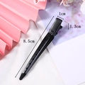Detailed view of black metal hair clip showing precise 8.5cm length and 1cm width dimensions - Black Metal (S228-1)