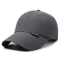 Men's dark gray breathable quick-dry sun hat with lightweight texture for outdoor sports - Adjustable / Dark Gray