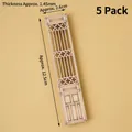 Five pieces of Chinese style wooden laser cut miniature window frame 12.5cm x 2.6cm - Chinese Style Wooden Screen Type A