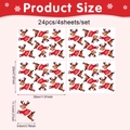 Detaillierte Größentabelle für Weihnachts-Rentier-Wandtattoos mit Maßen in cm und Zoll - Cartoon Rentier Muster (10756T_T)