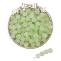 Frosted light green acrylic round beads for DIY handmade jewelry and bracelet making - Green