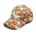 Casquette de baseball graffiti unisexe avec motifs camouflage orange et marron - M (56-58cm) / Camel