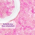 DIY butterfly bow beads with rose red gradient for creative resin hair accessories - Bow / Gradient Rose Red