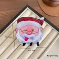 Cute Santa Claus cartoon hair claw clip, red acetate hair accessory for Christmas - Funny Santa Claus