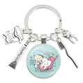 Creative silver keychain with toothbrush, toothpaste, floss, and tooth pendants - Dentist and Smiling Tooth (38)