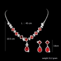 Necklace and Earring Set Red