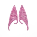 Pink glitter latex elf ears for Halloween cosplay costumes and themed parties - 12CM OPP Bag / Upgrade Deep Pink Glitter (12CM)
