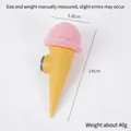 Rosa Eiswaffel Kühlschrankmagnet, realistische PU-Deko, 14cm Höhe für die Küche - Eiscreme (Ohne Marmelade) / Rosa