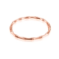 Elegant rose gold bamboo style stainless steel bangle with polished mirror finish - Bamboo Rose Gold