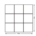 Self-adhesive 3D retro brick wall sticker in a 30x30cm square grid layout pattern - B08-3x3 Grid Matrix