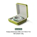 Écrin à bracelet en velours vert herbe avec doublure grise pour bijoux de luxe - Boîte à bracelet / Vert Herbe