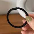 Elastico per capelli nero intrecciato ad alta elasticità con chiusura opaca - Nero