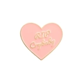 Spilla a cuore rosa in smalto con scritta RIP Crybaby dorata e bordo metallico - Stile RIP Crybaby (QHXZ2181)