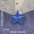 Deep blue embroidered star patch, 2.9cm mini iron-on star for clothing accessories - Sapphire Blue