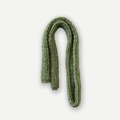 Bufanda gruesa de punto verde liso para mujer con textura de lana cálida en U - 180x5cm / Verde Hierba