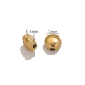 7mm goldene Edelstahl-Rundperlen mit Textur und 1,5mm Loch für DIY-Schmuckherstellung - Rund / Gold
