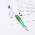 Penna a sfera verde con perline di cristallo, strass scintillanti e finitura in metallo - Inchiostro Nero / Verde Imperiale