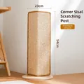 Tira graffi verticale in sisal per angoli con base in legno, larghezza 23cm, altezza 54cm - Stile Semplice / 23x54cm