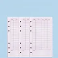 Set of 3 lavender budget refills with 300 pages and 6-hole punch for loose-leaf planners - Loose-leaf Refills 300 Sheets