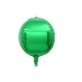 Spherical green 4D aluminum foil balloon in round shape for party decoration - 22 Inch / Green