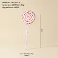 Pink spiral Christmas candy cane ornament with colorful beads and a silk ribbon bow - #18 Medium Pink Lollipop
