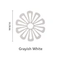 Set de table gris en forme de fleur, design creux résistant à la chaleur, 16,8cm de diamètre - Gris/Blanc