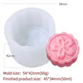 Molde de silicona de flor de cerezo para jabón y pasteles con muestra en color rosa - Estilo Sakura 3 YB-83