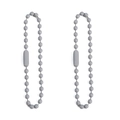 Cadena de bolas gris mate de hierro para llaveros y accesorios de joyería artesanal - Gris claro