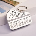 Mini silver piano keychain with musical notes and keys for children and music lovers - Bag Packaging / Silver
