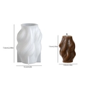 Rotating wave column silicone mold for DIY candles and resin ornaments with measurements - Small / Translucent White