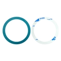 Green brushed metal bezel insert with 3M 9448A double-sided adhesive ring component - Silver 55*45*0.3 with Adhesive