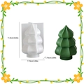 Siliconen mal voor kerstboomkaarsen en hars met nauwkeurige afmetingen voor DIY - Romige Kerstboom Stijl