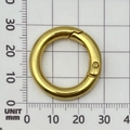 Golden spring o-ring metal clasp for DIY bags, 30mm outer diameter on scale grid - 28mm Round Spring Ring / KC Gold