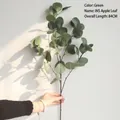 84cm Artificial Eucalyptus Apple Leaf Spray in dark green for Nordic home decor - Eucalyptus Leaves-Green