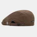 Detail view of brown ivy cap showing white logo embroidery and 'since 1991' woven label - Adjustable / Dark Brown